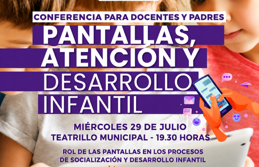 Conferencia sobre pantallas, atención y desarrollo infantil