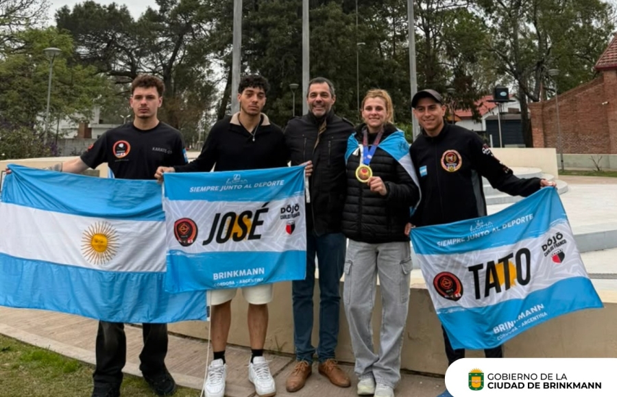 Orgullo brinkmanense: Llegaron los karatecas que participaron del Mundial en Rumania