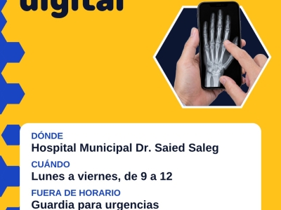 En el Hospital Municipal la radiografía te llega por WhatsApp